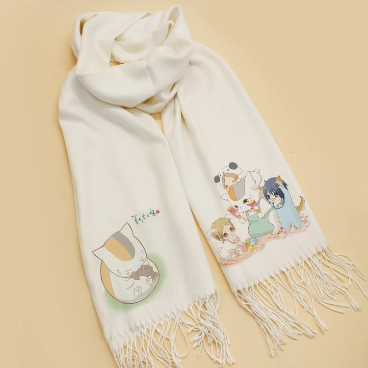 Нацумэ Yuujinchou шарфы для косплея мягкий белый теплый милый зимний шарф шаль модные