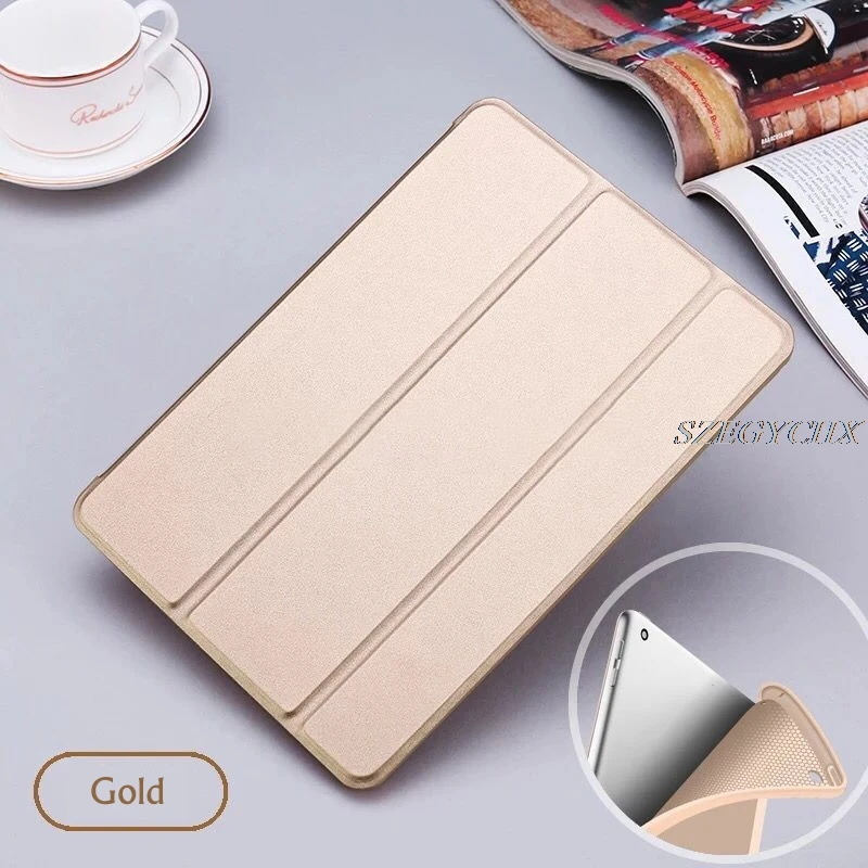 Чехол для iPad mini 123 силиконовый мягкий тонкий чехол из искусственной кожи Smart Stant для apple iPad 7,9 дюймов крепкая Подставка Авто Режим сна/пробуждения - Цвет: Золотой