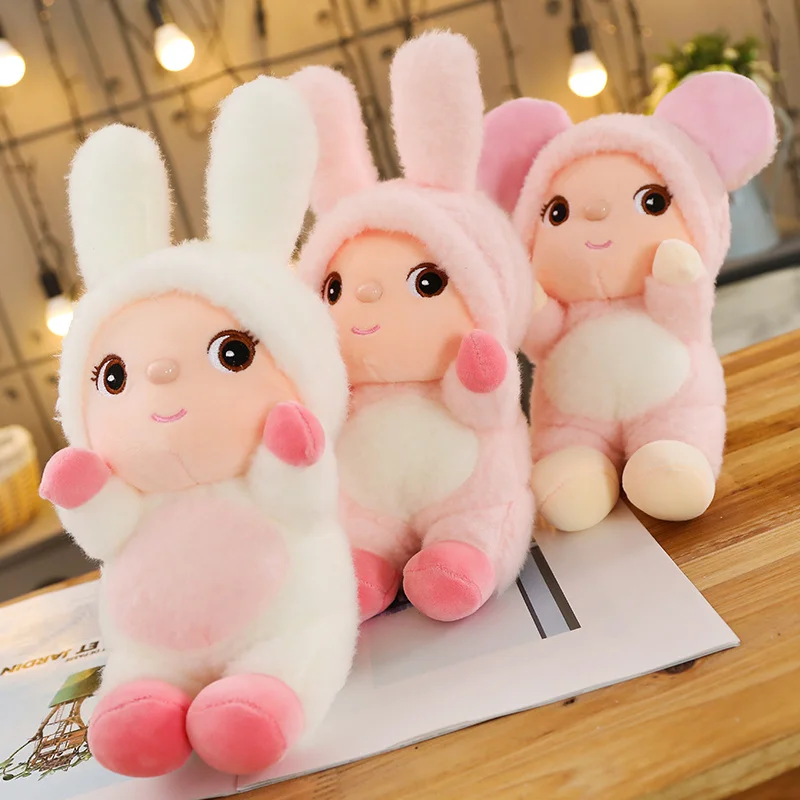 Новые 26 см милые мыши и Кролик Длинные Плюшевые Уши игрушки мягкие Kawaii куклы животных для детей маленьких девочек прекрасный подарок на день рождения
