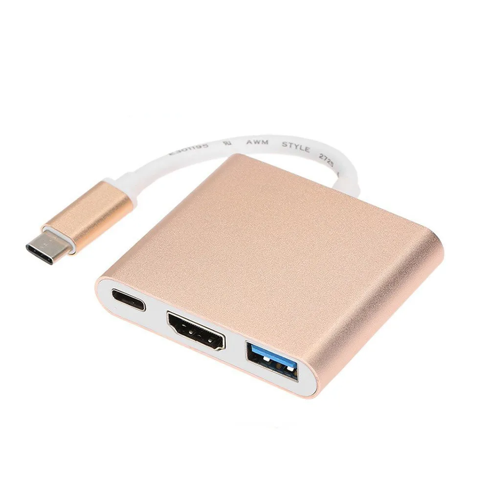 USB 3.0 Type C HDMI 4K конвертер 3 1 Hub адаптер кабель для быстрой зарядки Macbook ChromeBook