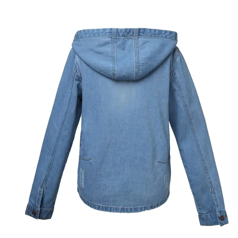 Весна осень новинка 2020 женское джинсовое пальто с карманами длинными рукавами на