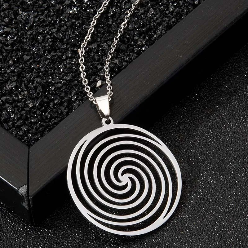 Женская спиральная Подвеска из нержавеющей стали Sigil Helix ожерелья с цепочкой 60