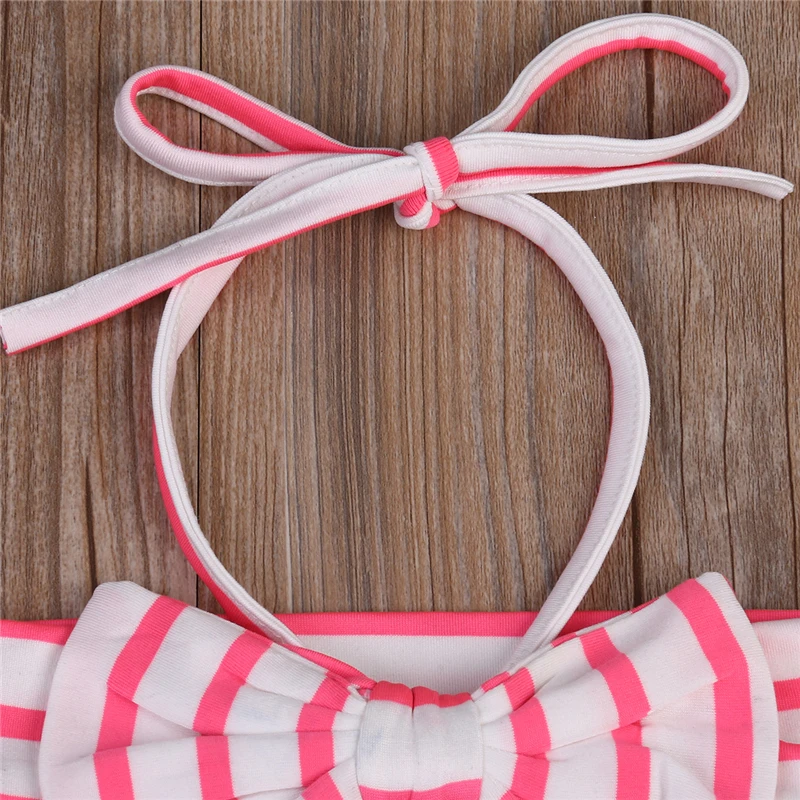 Новый пляжный костюм с бантом на шее для маленьких девочек 2 шт. лето детей 7 лет 2018|age suit|baby agesummer baby |