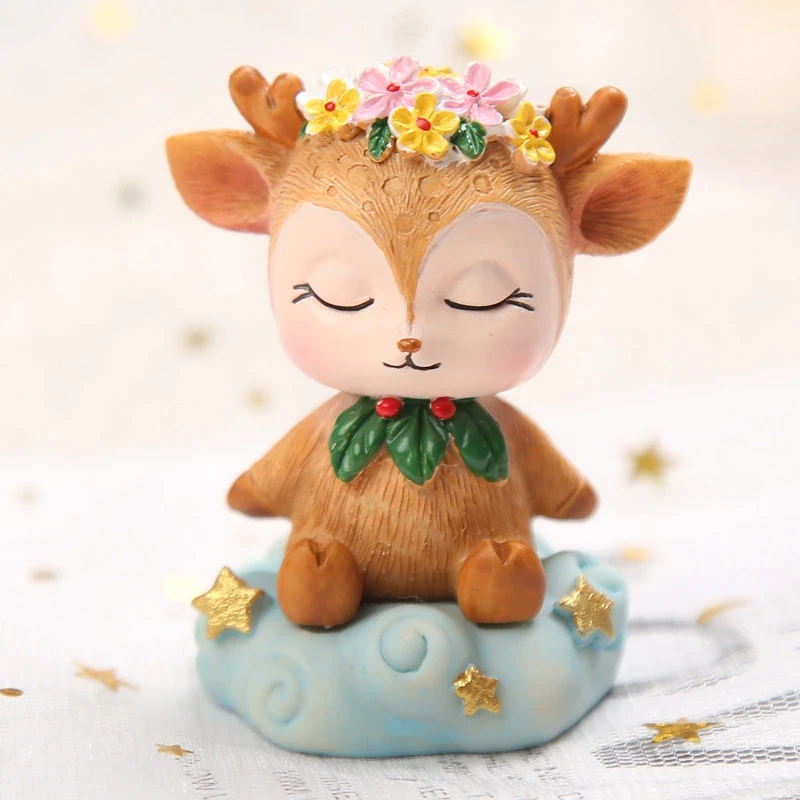 Одежда с рисунком оленя из мультфильма статуя полимерная для торта фигурки