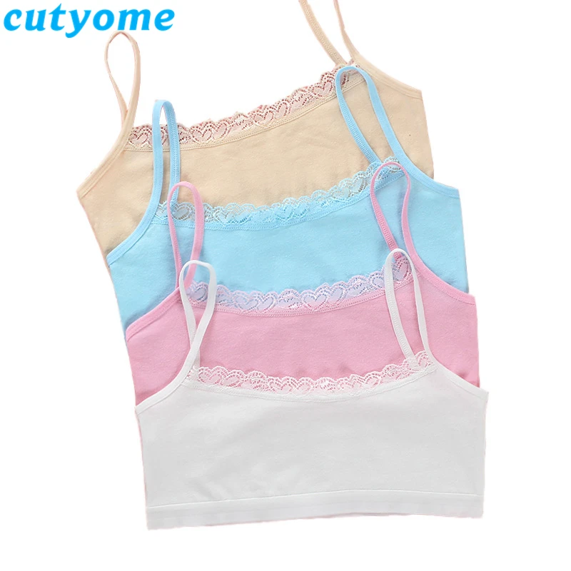 Cutyome, 10 шт./партия, бюстгальтер и трусы для девочек-подростков, хлопковые кружевные бюстгальтеры для молодых студентов, тренировочные бюстгальтеры, одежда для подростков