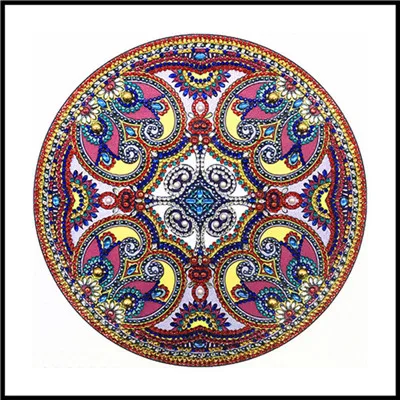 Прозрачный Special Shape Diamond Painting Mandala Flower Modern Pattern DIY 5D Part Drill Cross Stitch Kit Crystal Art - Цвет: Прозрачный