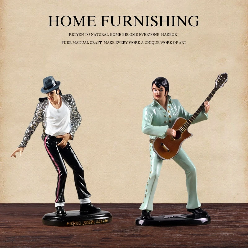 

Creative resin American music character figurines vintage statue bar home decor crafts room decoration objects guitar figurines