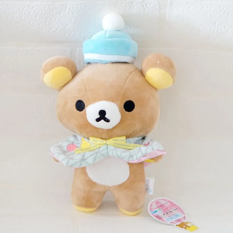 brown Rilakkuma расслабляющий медведь мягкие игрушки милая мягкая плюшевая кукла-подушка подарки для детей и девочек 20 см 32 см Kawaii стоячий плюшевый мишка - Цвет: brown