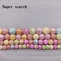 light colorful crystal beads natural stone popcorn crystal round loose bead ball 681012mm jewelry bracelet making diy
