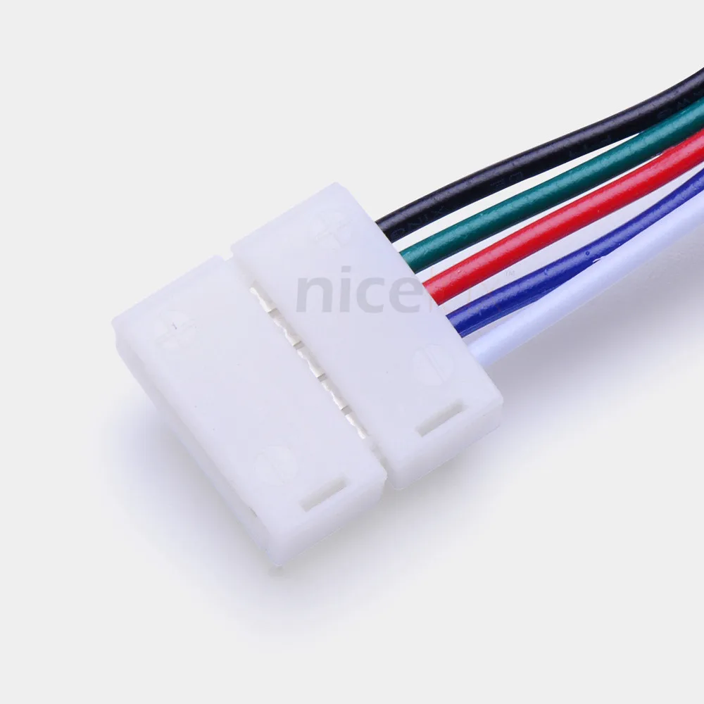 5 шт./лот Pin коннектор RGBW Solderless с 15 см кабель для 12 мм 5050 Светодиодная лента