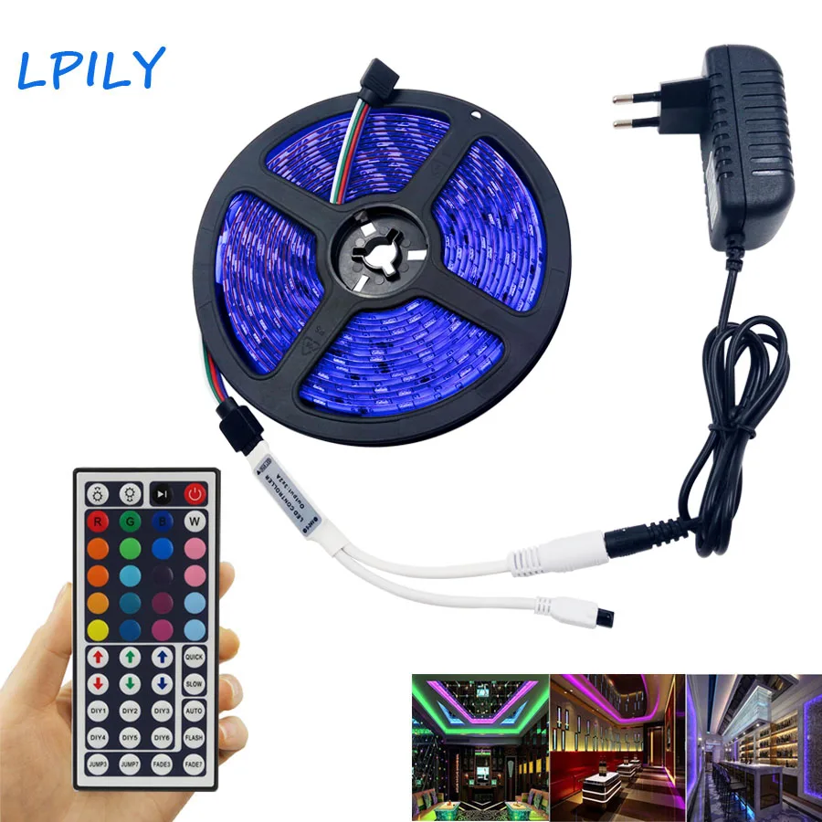 LPILY Светодиодная лента М 5050 5 м RGB светодиодная светодио дный водостойкая