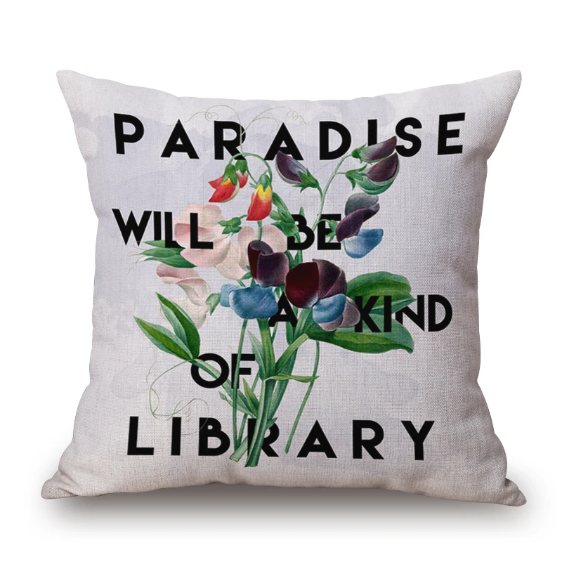 Цветок и английский чехол для подушки с буквами страна домашний декор цитаты