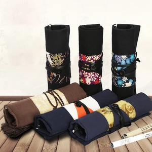 Чехол для карандашей ручной работы в стиле ретро, держатель для обертки органайзер для перьевой ручки, геля, каллиграфии, школьные Канцтовары