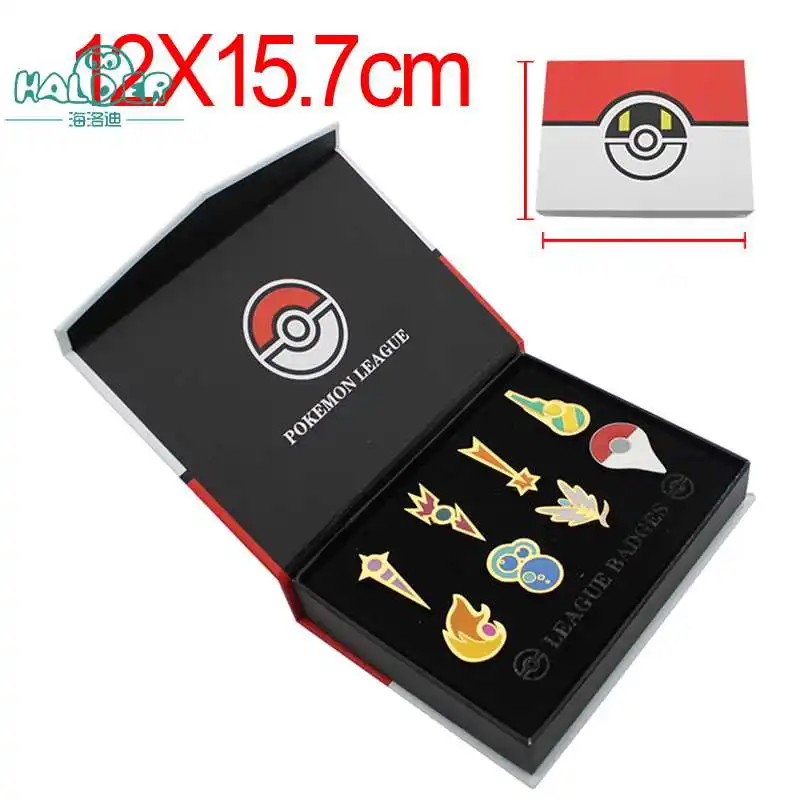 Аниме halder мультфильм карманные монстры Броши Булавки Pokemon Hoenn Kalos Sinnoh Броши кулон Косплей ювелирные аксессуары 8 шт