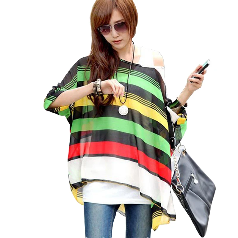 Женская блуза рубашка сезона моды 2016 летние шифоновые топы и футболки с