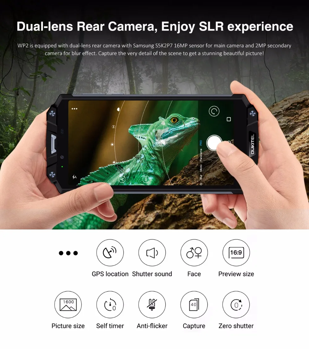 OUKITEL WP2 IP68 Водонепроницаемый Android 8 0 4 Гб Оперативная память 64 Встроенная