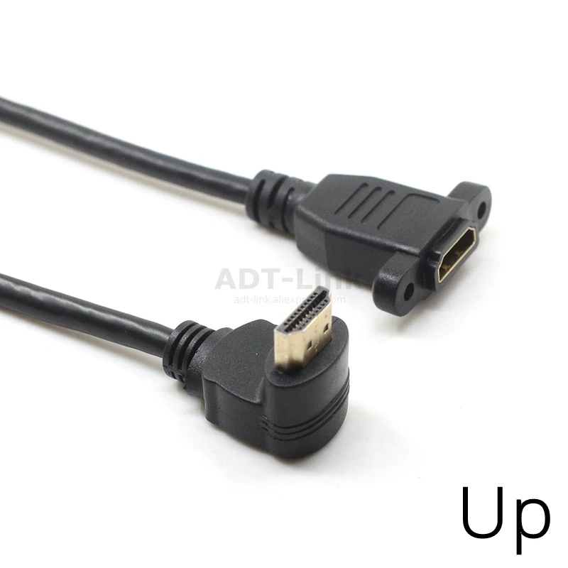 Кабель коннектор HDMI 2 0 переходник типа Папа 4K 270 90 градусов под прямым углом 1080P HDTV