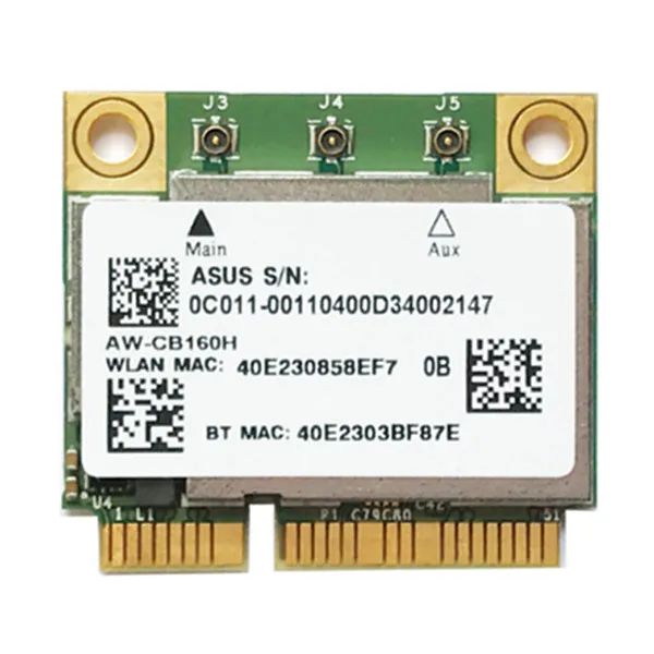 Карта Broadcom bcm9360hmb AzureWave беспроводная 802.11ac 1300 Мбит/с Wi Fi Bluetooth 4 0 Mini PCI E бесплатная