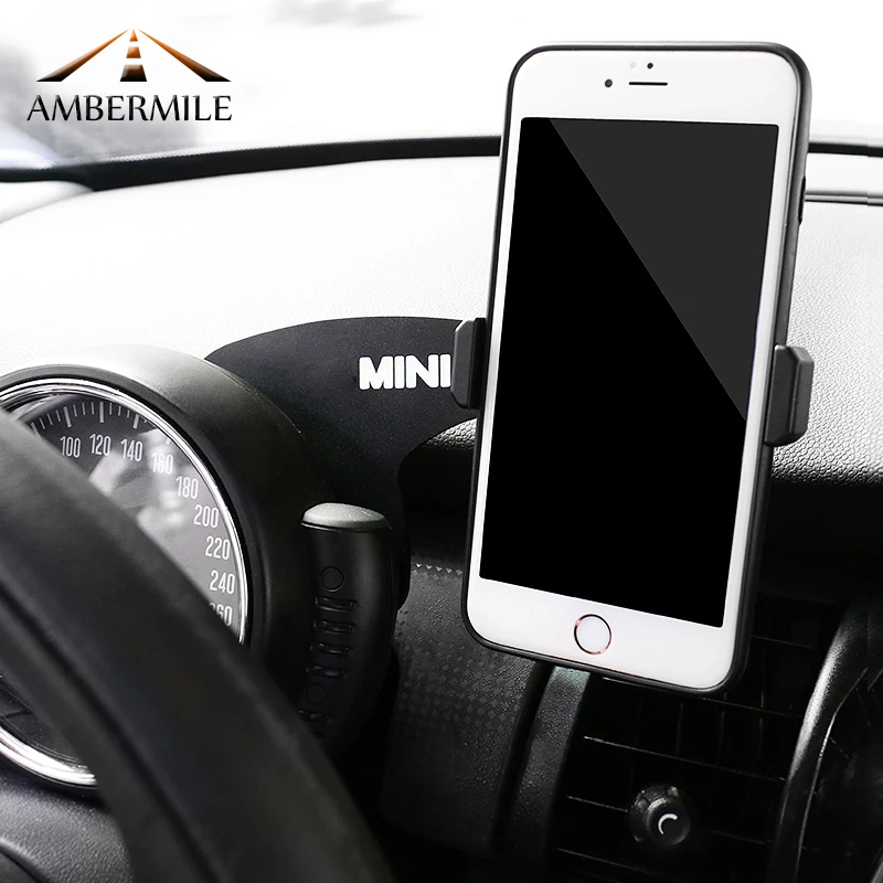AMBERMILE Юнион Джек автомобильный держатель телефона gps кронштейн вращающийся подкладке для Mini Cooper R56 R55 Clubman аксессуары