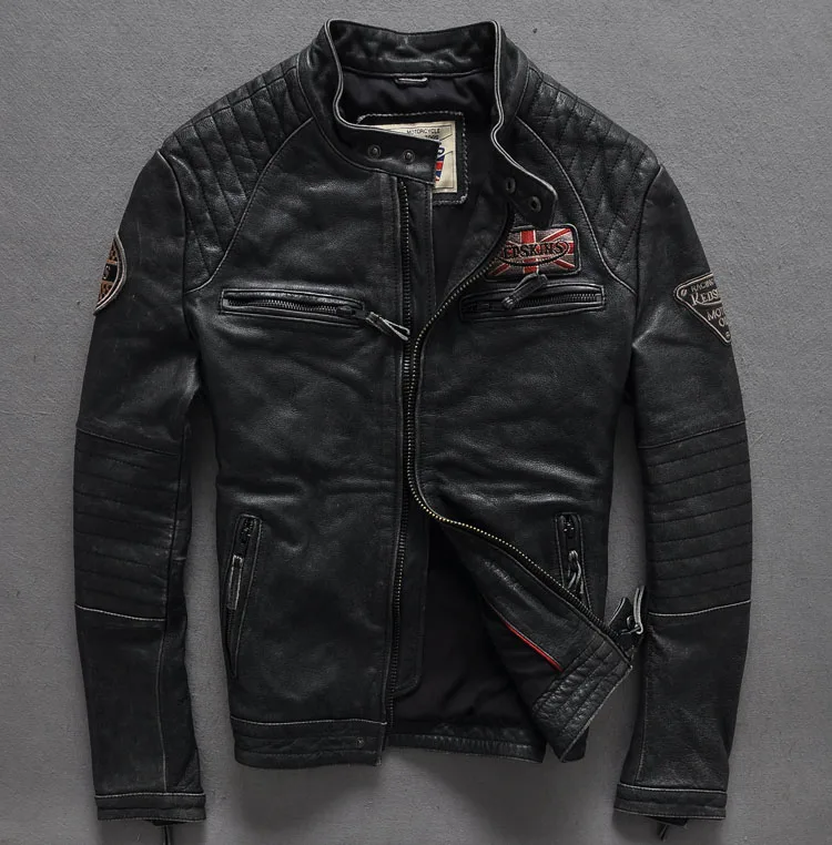 Мужская кожаная куртка коллекция 2017 года ВВС Han edition для выработки индивидуальной