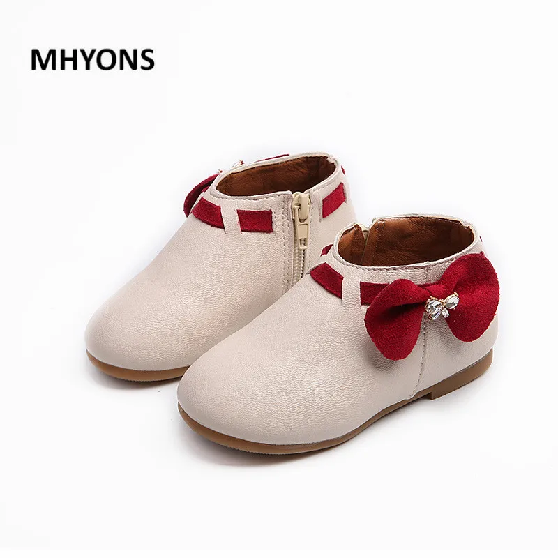 MHYONS/ботинки для девочек Новинка 2019 года Модные осенние детские ботинки принцессы