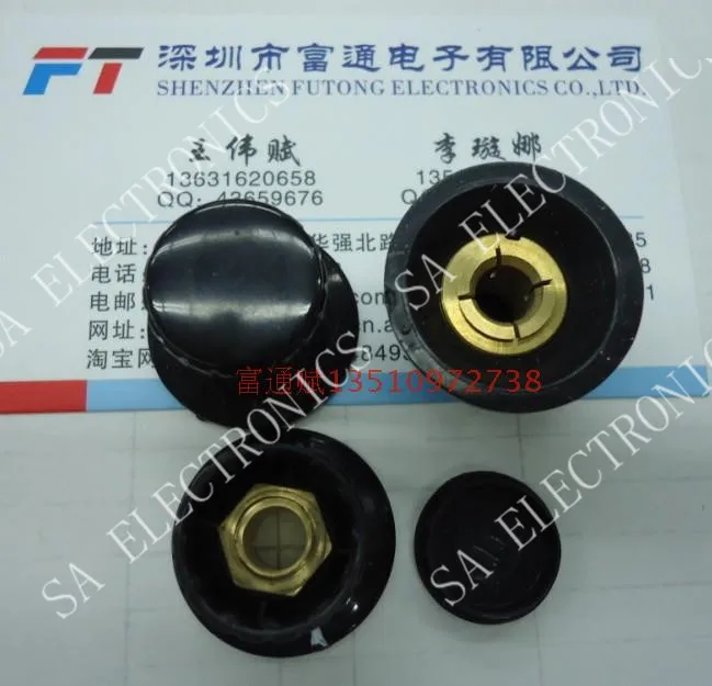 [BELLA]Potentiometer knob plastic cap KYP25-18-6J band switch D -shaped shaft universal round 100% praise--100PCS/LOT | Обустройство