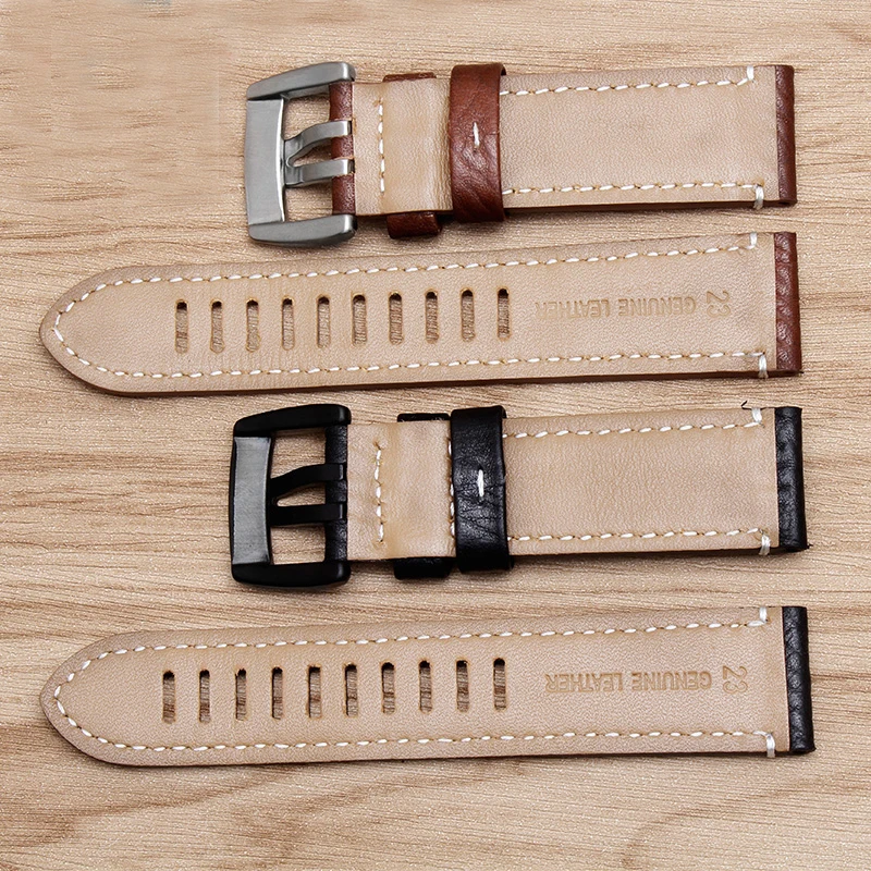 PEIYI Watchband Fashion Brown Watch Strap 23mm Replacement Leather Belt Accessories Bracelet For LUMINOX | Наручные часы