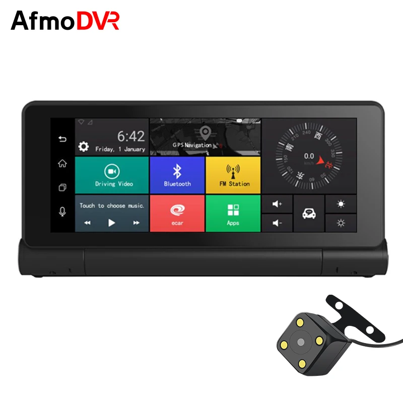 AfmoDVR 7 &quotADAS Автомобильный dvr gps Android Автомобильная камера wifi 1080 P Dash Cam видео