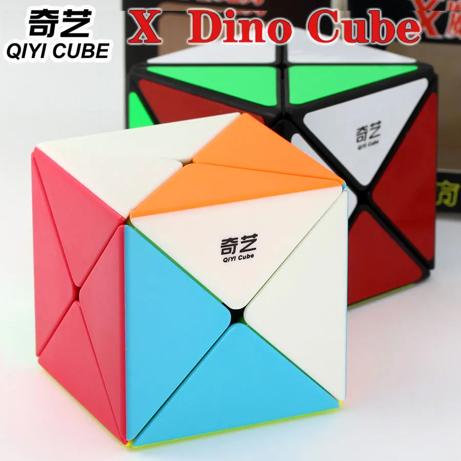 Волшебный кубик головоломка QiYi 3x3x3 X динозавр куб особой формы Профессиональный