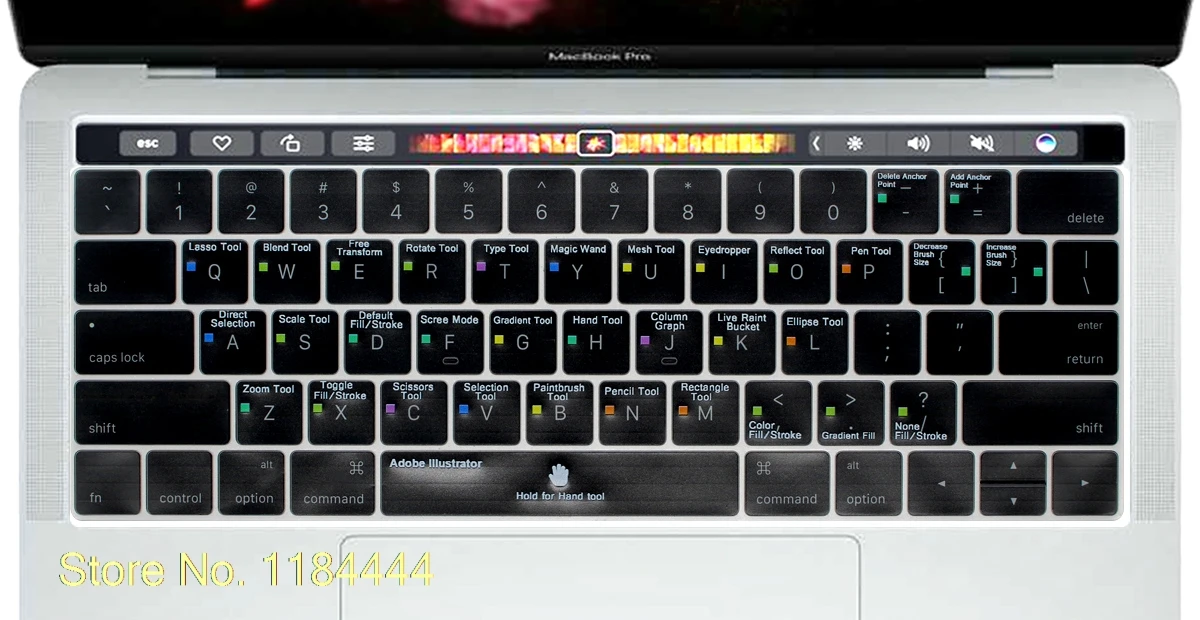 Функциональная термополиуретановая клавиатура с быстрой подсветкой для Macbook Pro 13