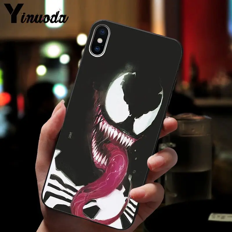 11pro MAX venom ЧЕРНЫЙ Мягкий чехол для телефона Apple iPhone 8 7 6 6S Plus X XS 5 5S SE XR | Мобильные