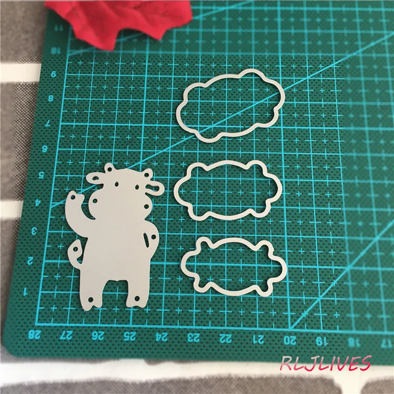 Металлическая режущая рамка из коровьей и кружевной ткани DIY трафарет для