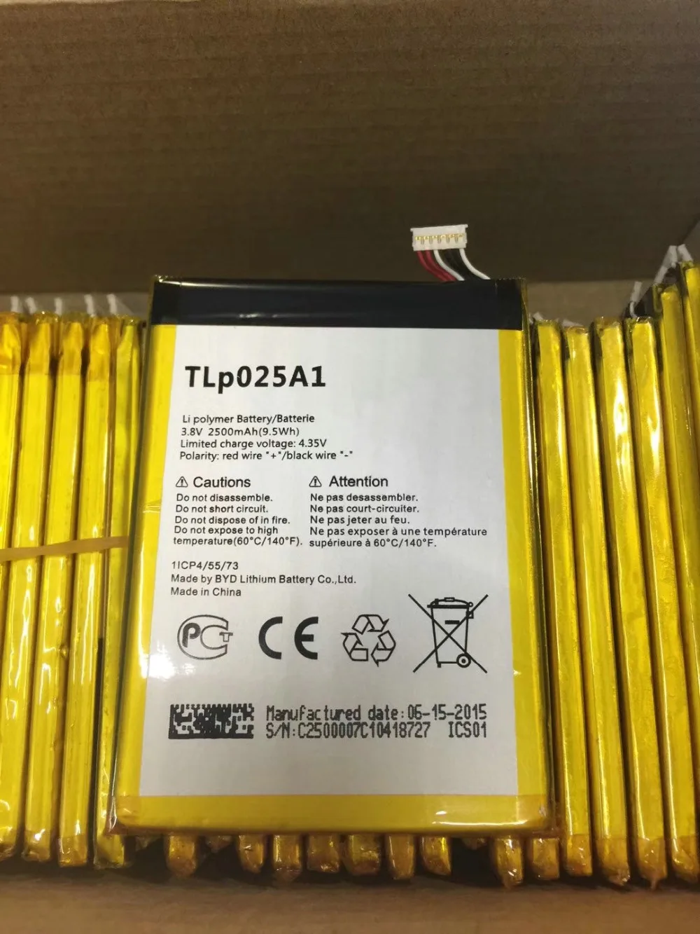 Высококачественный аккумулятор TLP025A1 TLP025A2 2500 мАч для смартфонов Alcatel One Touch 7043K 7043Y