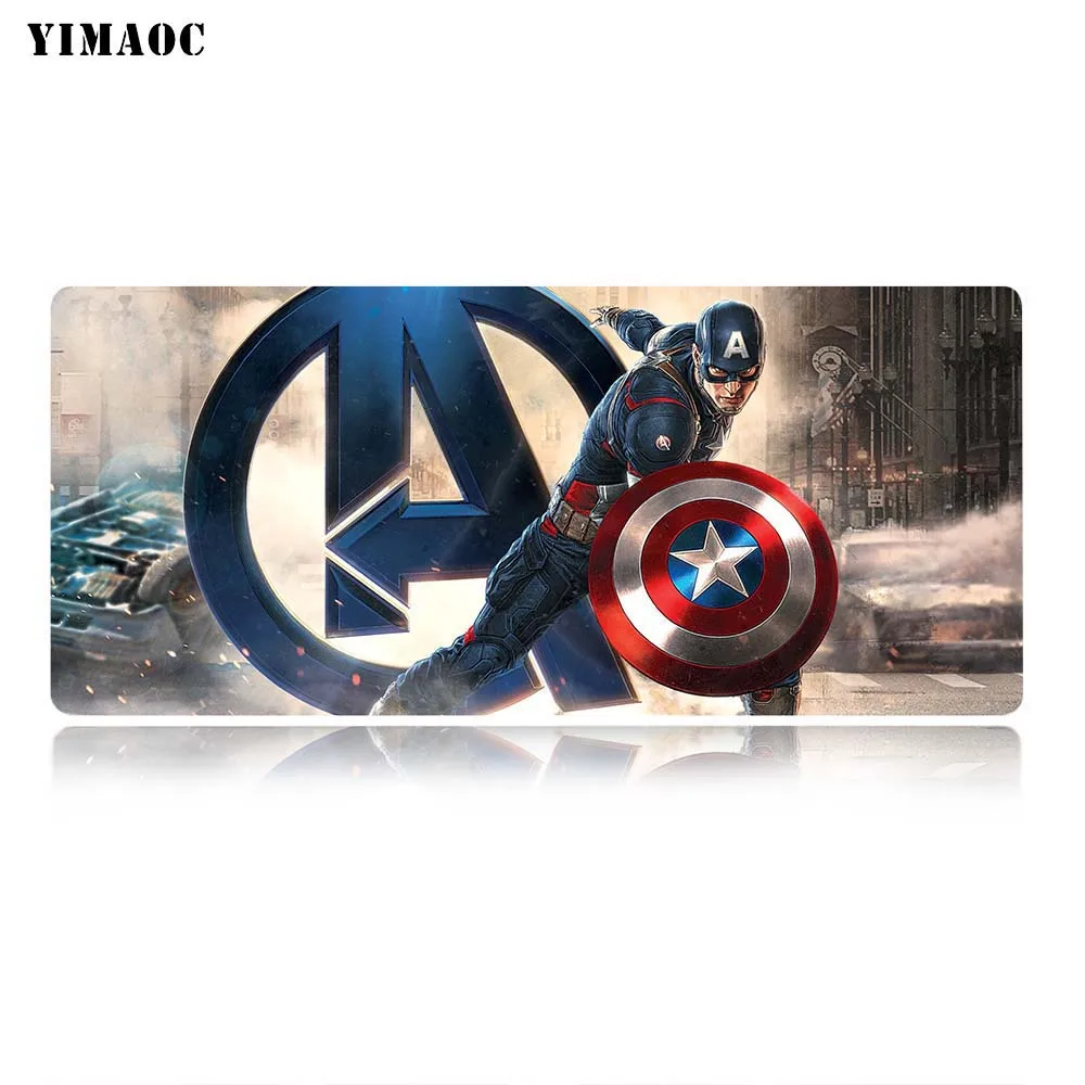 MP2 30x80cm Yomaoc Marvel comics Капитан Америка коврик для мыши 30x80 см компьютерная коврик для мыши Противоскользящий натуральный резиновый игровой коврик для мыши - Цвет: MP2 30x80cm