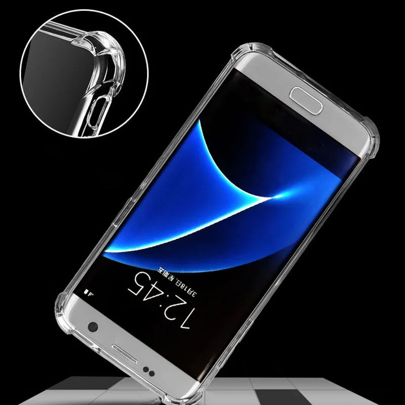 Противоударный Прозрачный мягкий силиконовый армированный чехол для Samsung Galaxy A50