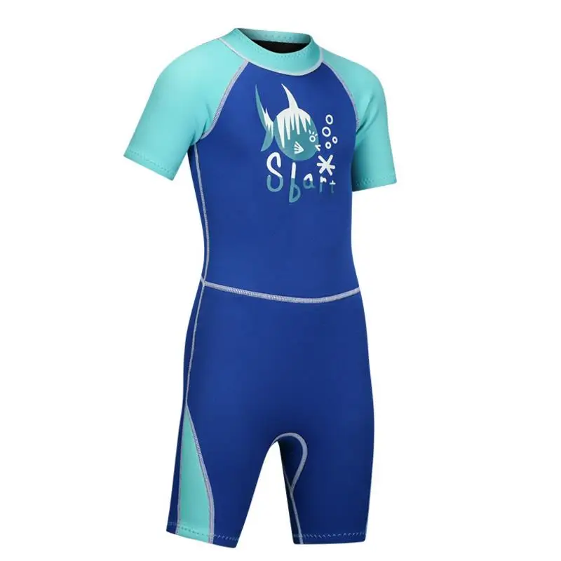 Новые Детские 2 мм неопрена дети теплый Купание один штук костюм Половина рукава