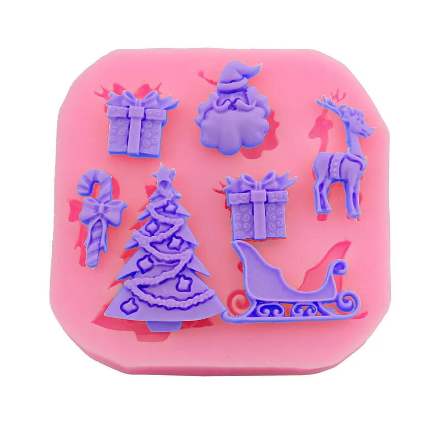 Christmas Series Silicone Mold Cake Chocolate Soap Mould Fondant Baking Decorate Tool DIY Bakeware AC108 | Дом и сад