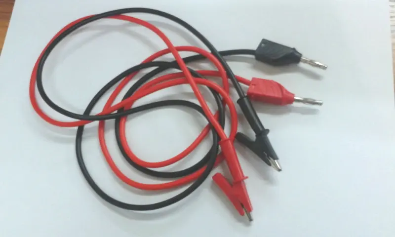 1 пара силиконовых зажимов для кабеля напряжения типа крокодил тестирования