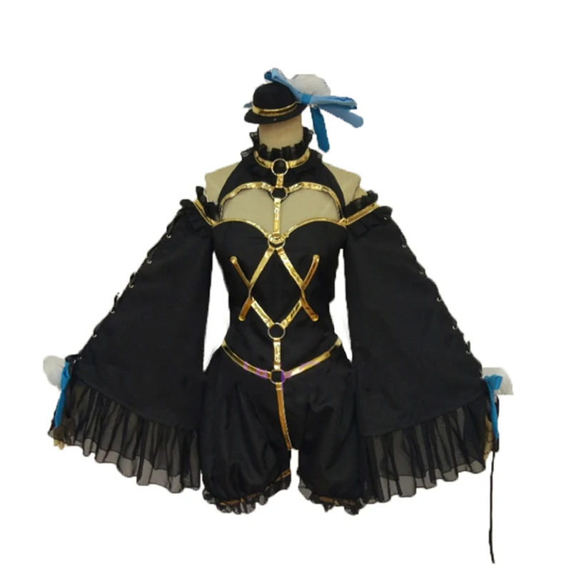 Аниме! Fate/Extra CCC МНЛЗ Tamamo без Mae черная Готическая униформа косплей костюм для