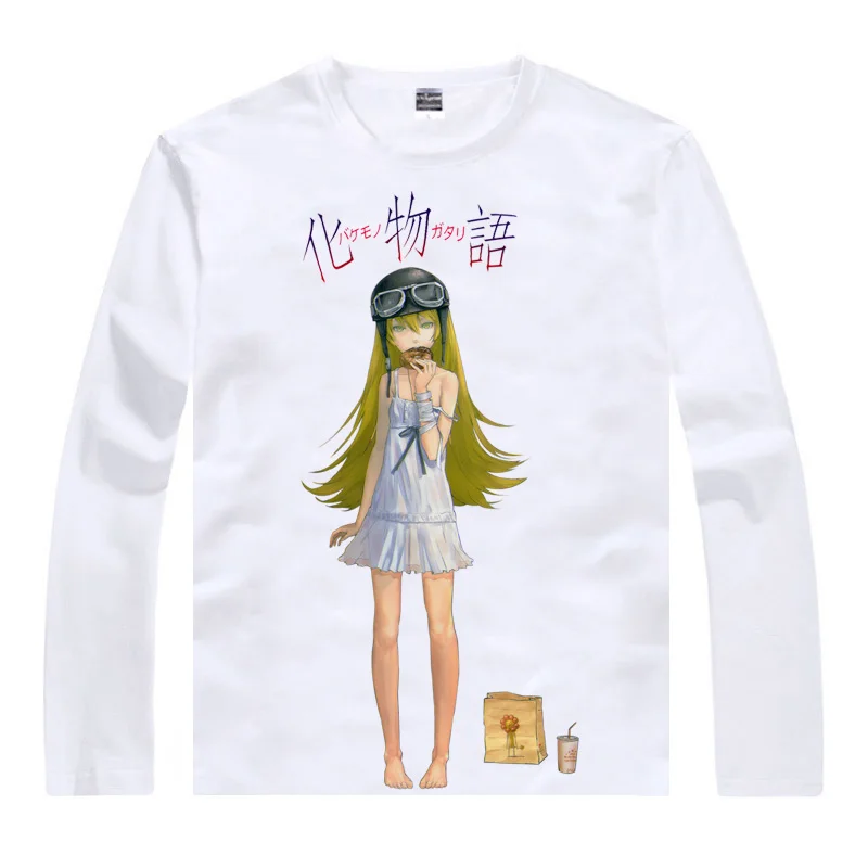 Coolprint аниме рубашка Bakemonogatari Nisemonogatari футболки длинные Hitagi Senjyogahara Mayoi Hachikuji Косплей рубашки в японском стиле - Цвет: Style 16