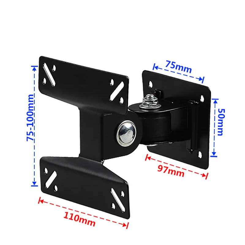 adjustable tv stand rotated tv wall mount swivel tv bracket stand for 14 24 inch lcd led flat panel plasma durable tv holder free global shipping