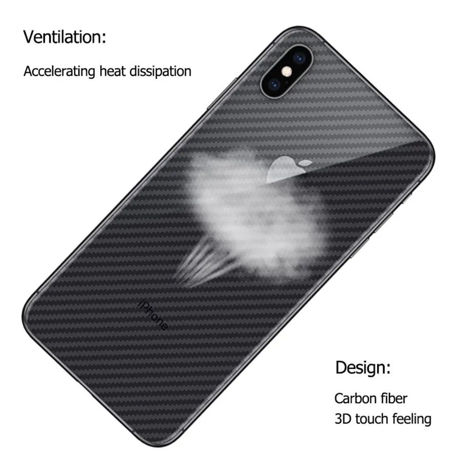 3D полное покрытие защита для экрана из углеродного волокна iPhone X XS Max XR 8 7 6 6s Plus 5 5s SE