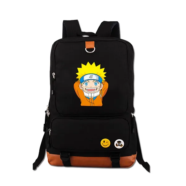 19 Высокое качество аниме Наруто Uzumaki Печать Холст Mochila Feminina дорожная военная сумка школьные сумки для подростков рюкзак для ноутбука - Цвет: 19