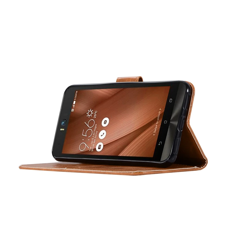 For Asus ZD553KL Case Luxury Soft TPU &amp Leather Wallet Flip Phone Cases Cover Zenfone 4 Selfie Etui Capinha | Мобильные телефоны