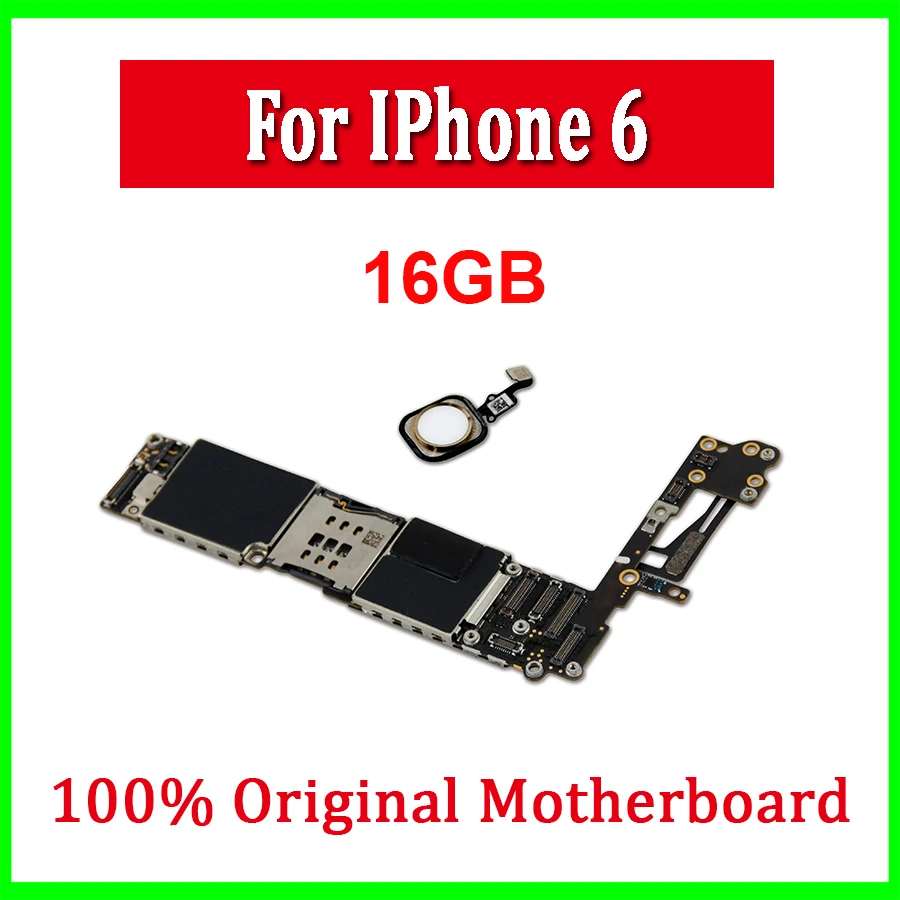 Полные Материнские платы для iphone 6, материнская плата с сенсорным ID, оригинальная разблокированная материнская плата для iphone 6 с чипами, 128 ГБ черная