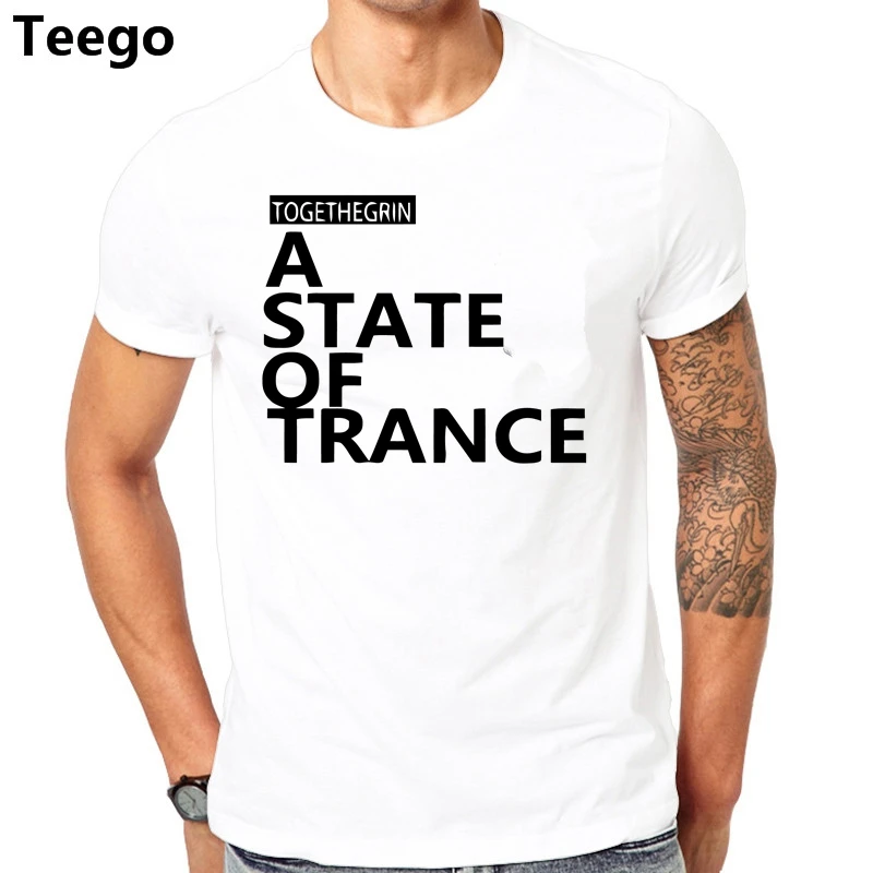 Armin Van Buuren вместе в состояние транса Письмо печати футболка популярной музыки DJ