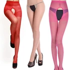 Сексуальное нижнее белье с открытой промежностью, чулки, колготки для девочек, облегающее боди, соблазнительное нижнее белье без косточек для женщин