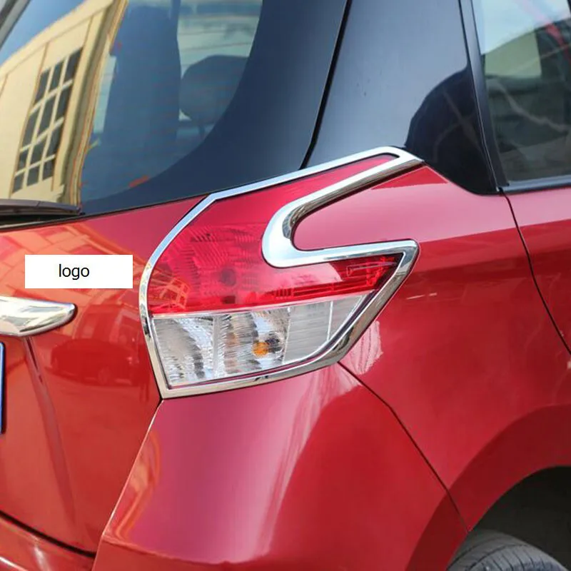 Chrome задний фонарь крышку лампы для Toyota yaris 2014 огни автомобиля украшения|cover for|cover