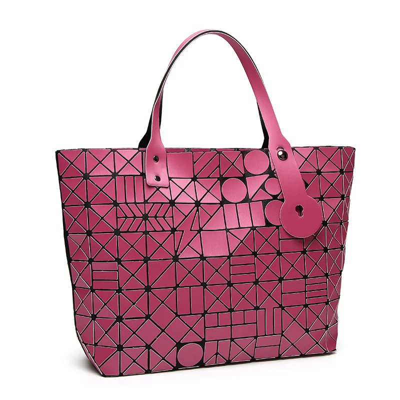 Новинка 2018 женская сумка Лазерная Матовая Сумка тоут Женская Геометрическая