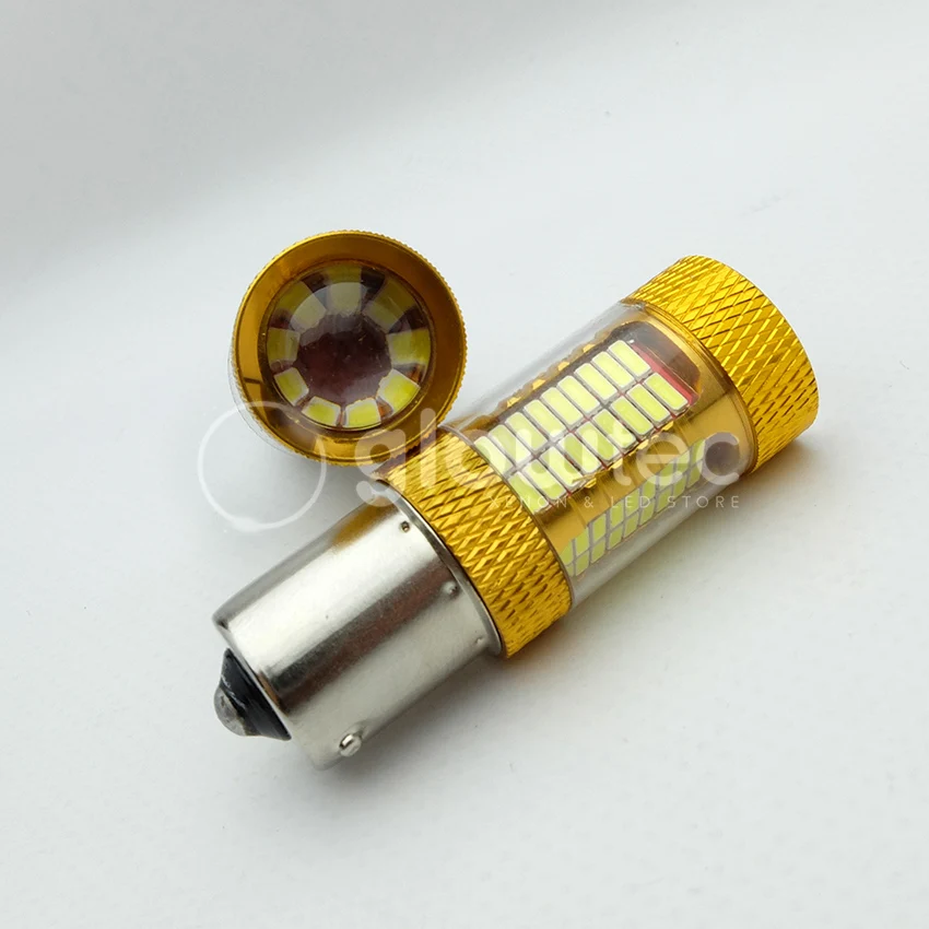 2 шт. BA15S 81 SMD LED 1156 1157 Светодиодные лампы 81SMD Противотуманные фары супер яркие белые